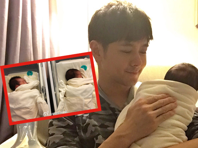 林志穎孖仔滿月晒床照