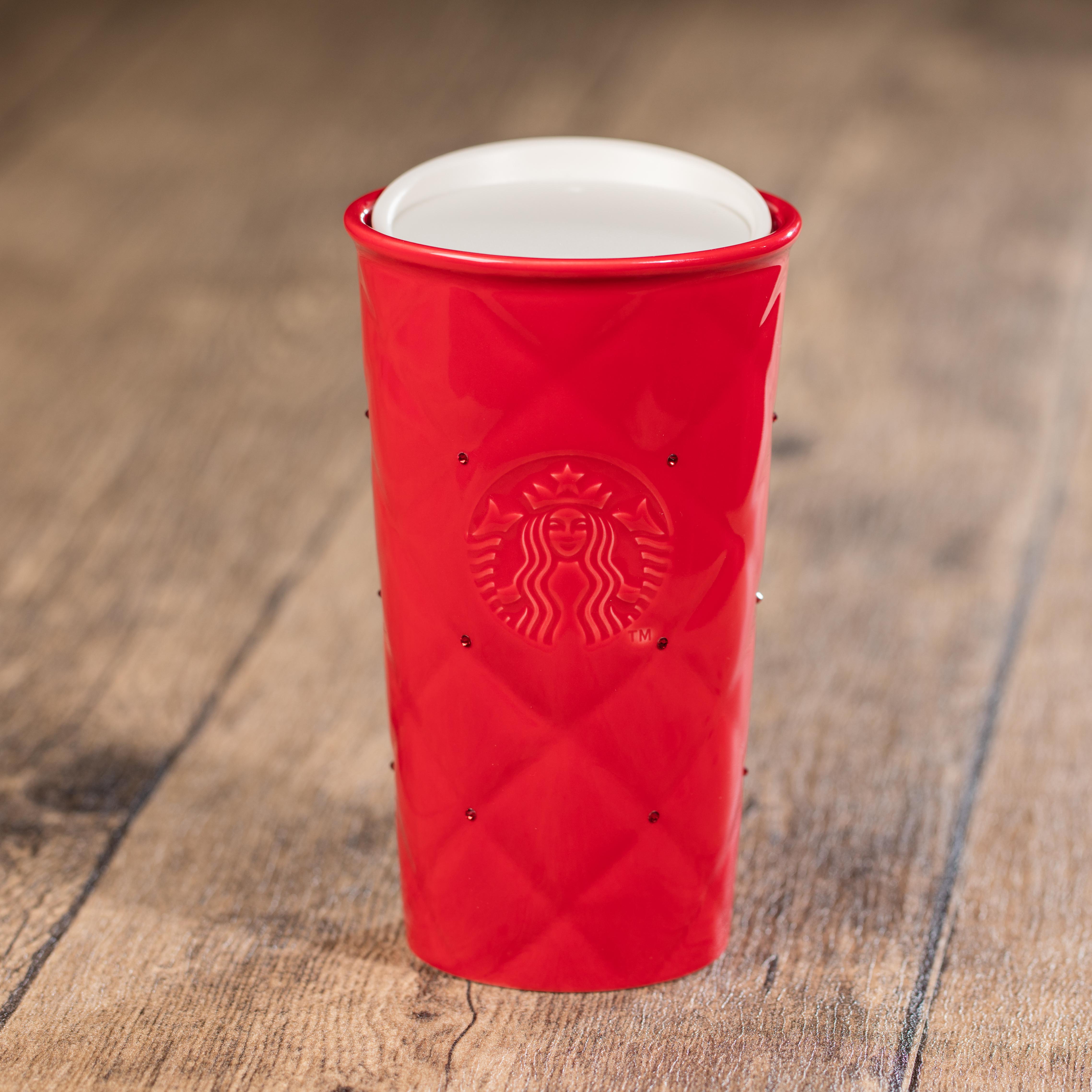Swarovski+Starbucks刻紋雙層咖啡杯