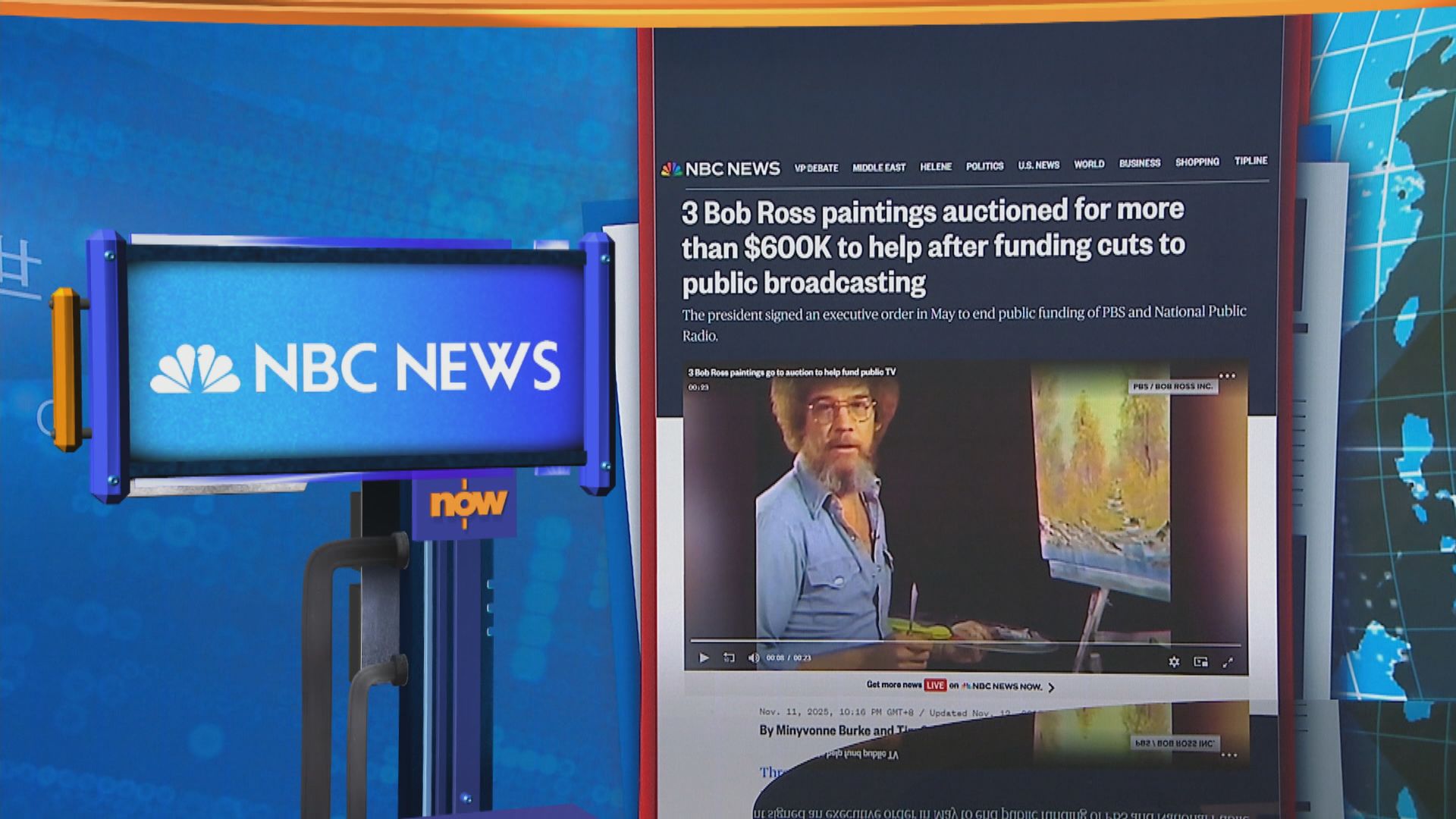 世味天下｜經典藝術節目主持羅斯畫作高價成交　收益捐予公營電視