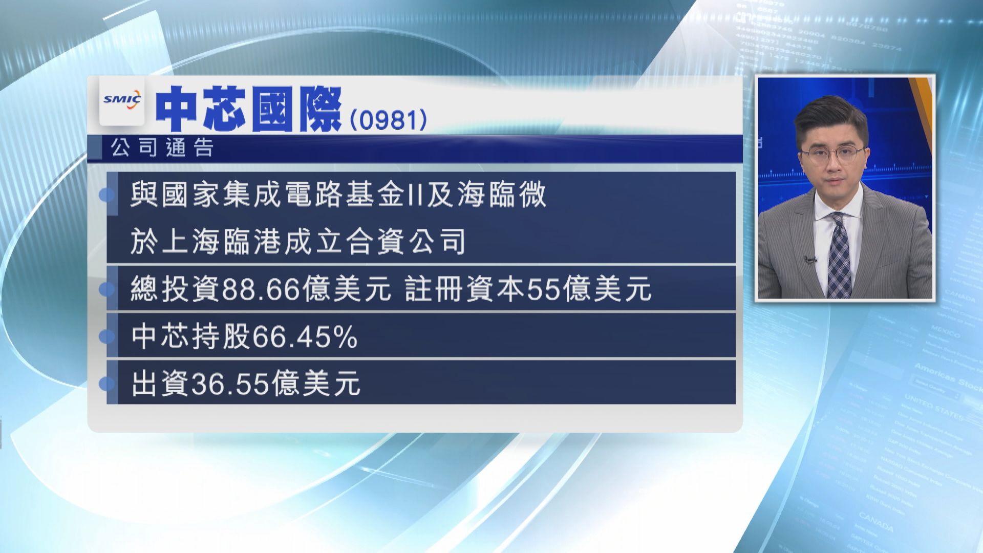【共同開發】中芯與國家集成電路基金等成立合資