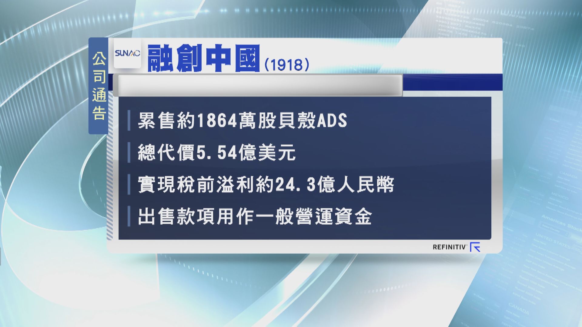 融創中國售部分貝殼ADS 傳向當代置業買第一服務