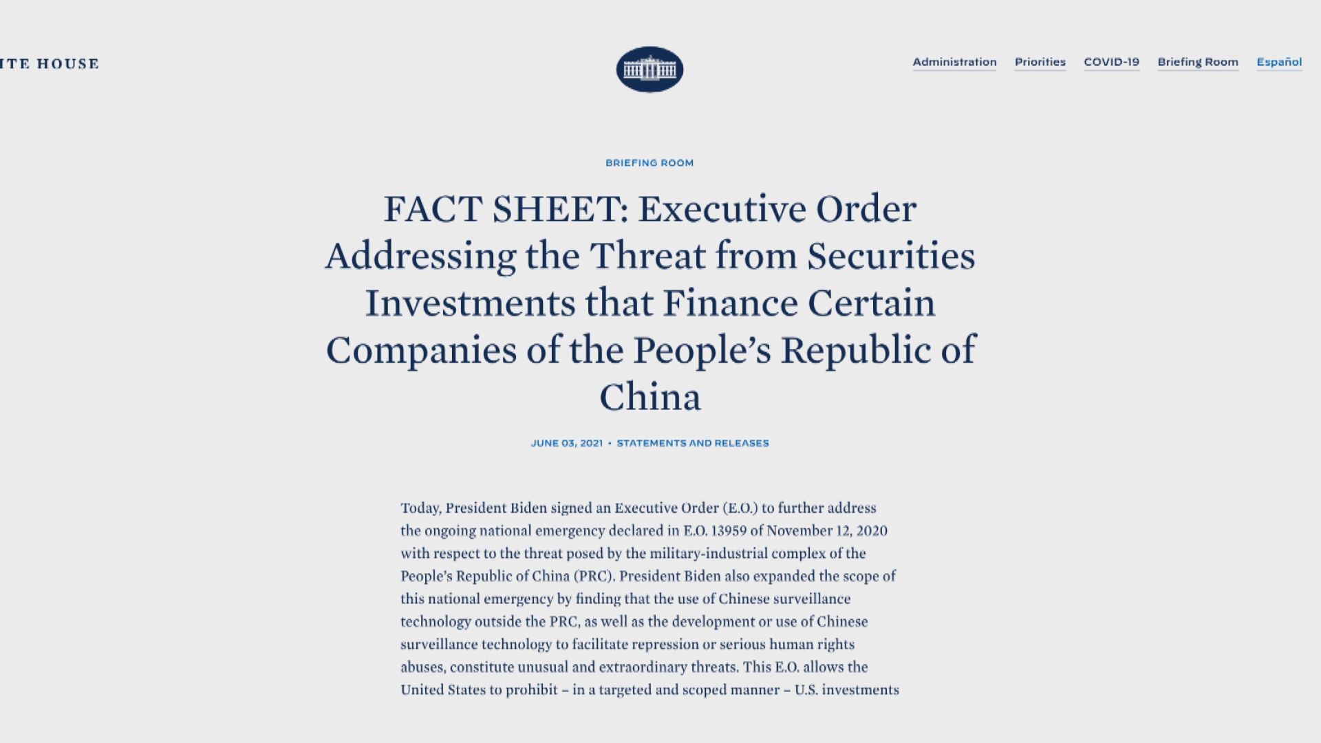 「8‧2」生效！拜登擴中企「禁投黑名單」至59家