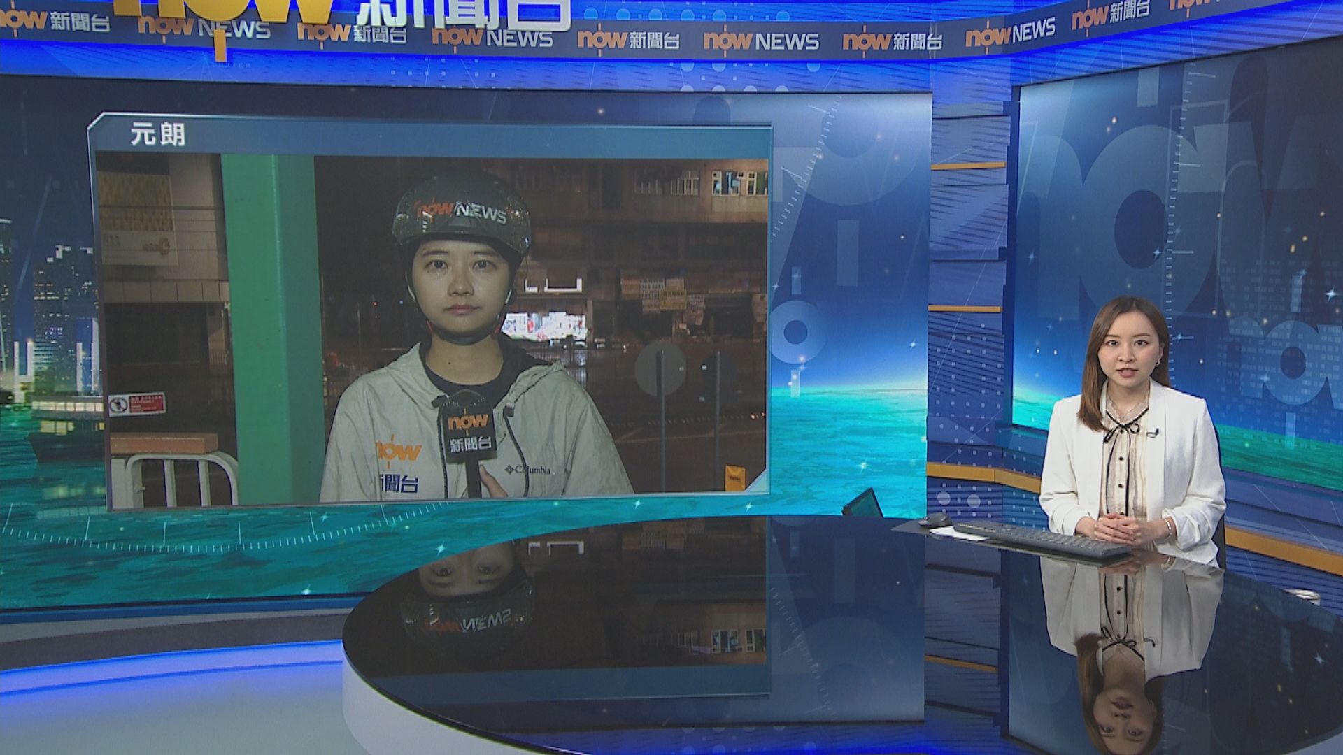 元朗直擊｜風勢及雨勢都明顯增強　有商舖在十號颶風信號下續營業