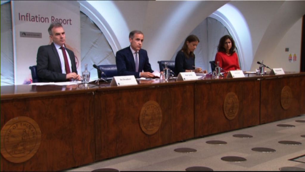 【加碼放水】英央行：息率年底前或減至近零