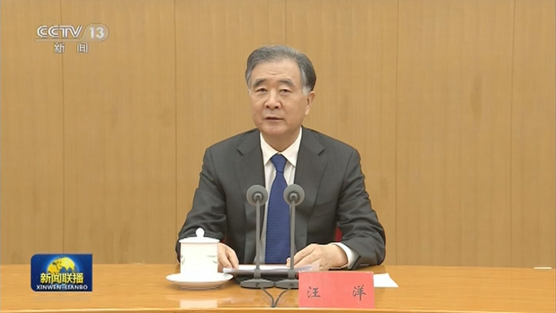 汪洋稱要堅決遏制台獨分裂勢力挾洋自重