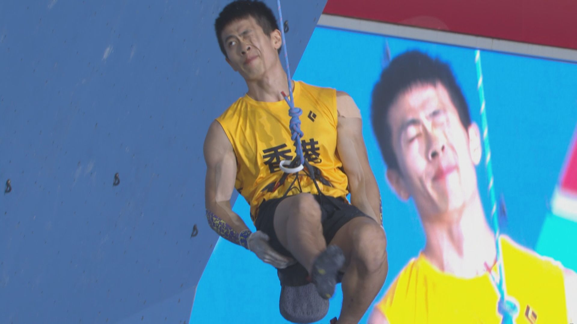 全運會運動攀登男子難度賽決賽　陳翔志第七名完成