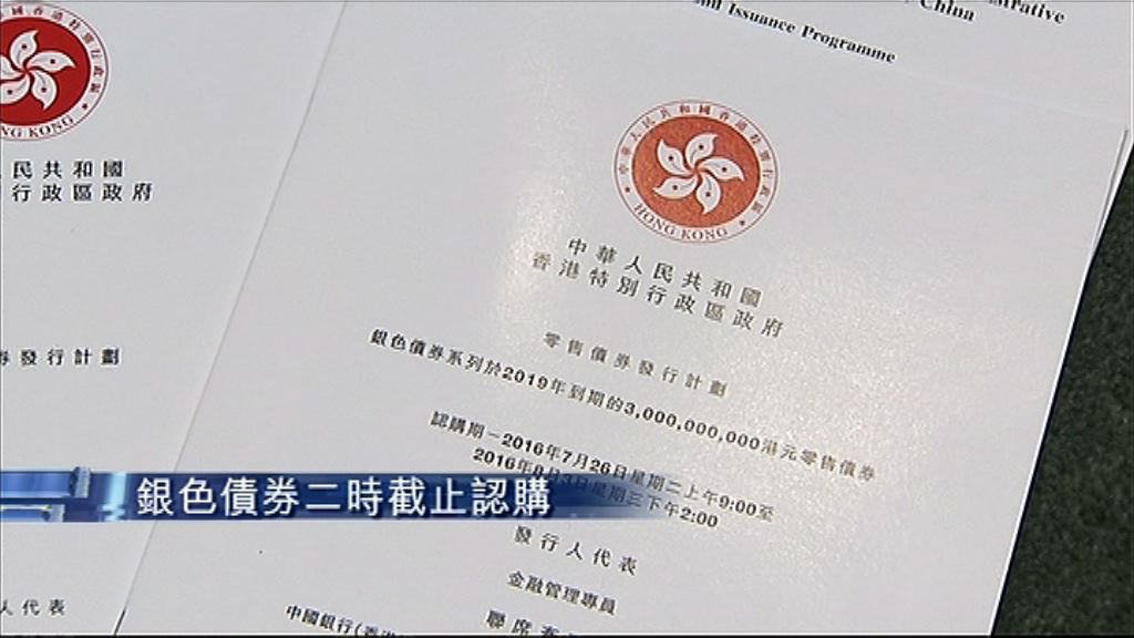 【老友記注意】銀債今日下午2時截飛