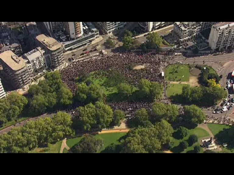 歐洲多國有聲援難民示威集會