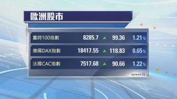 歐洲股市上升
