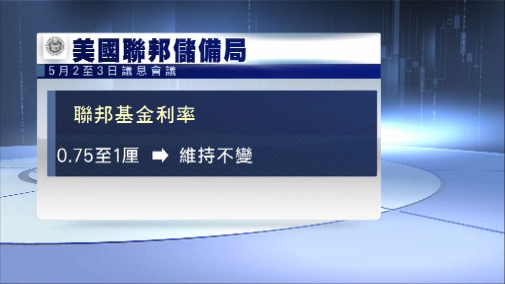 聯儲局維持利率不變　稱首季經濟弱僅暫時性