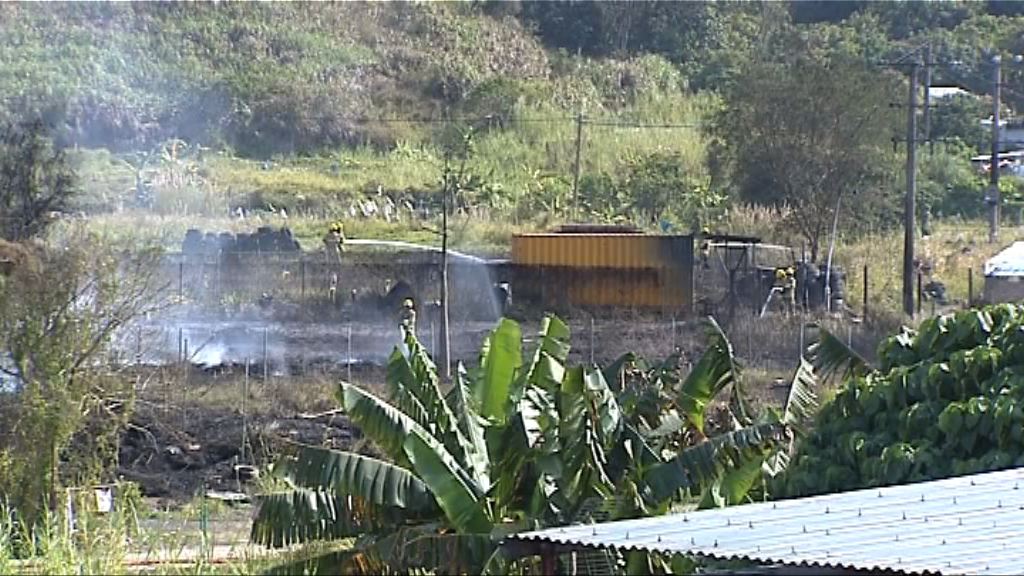 元朗空地火警　男子昏迷貨櫃箱送院後死亡