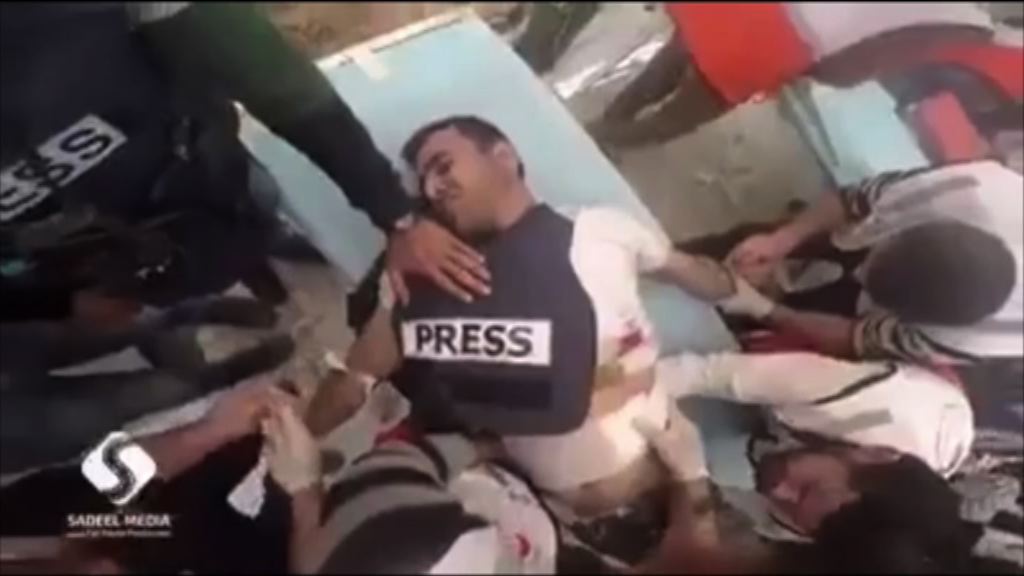 巴人記者採訪期間被以軍開槍擊斃