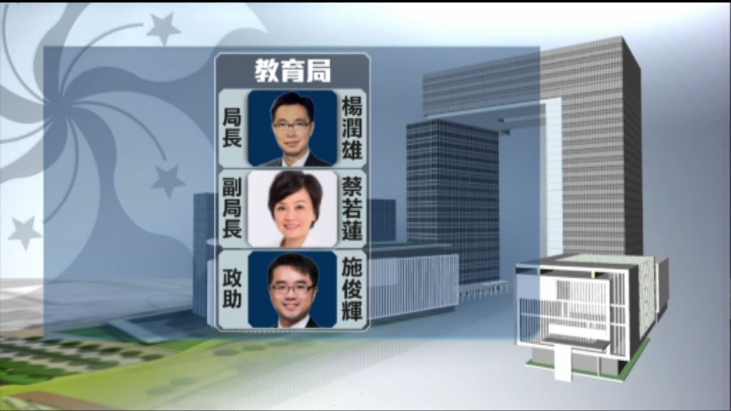 政府公布三名副局長及政治助理