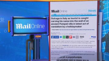 【世味天下】哈薩克遊客在意大利龐貝古城刻字被當場逮個正著