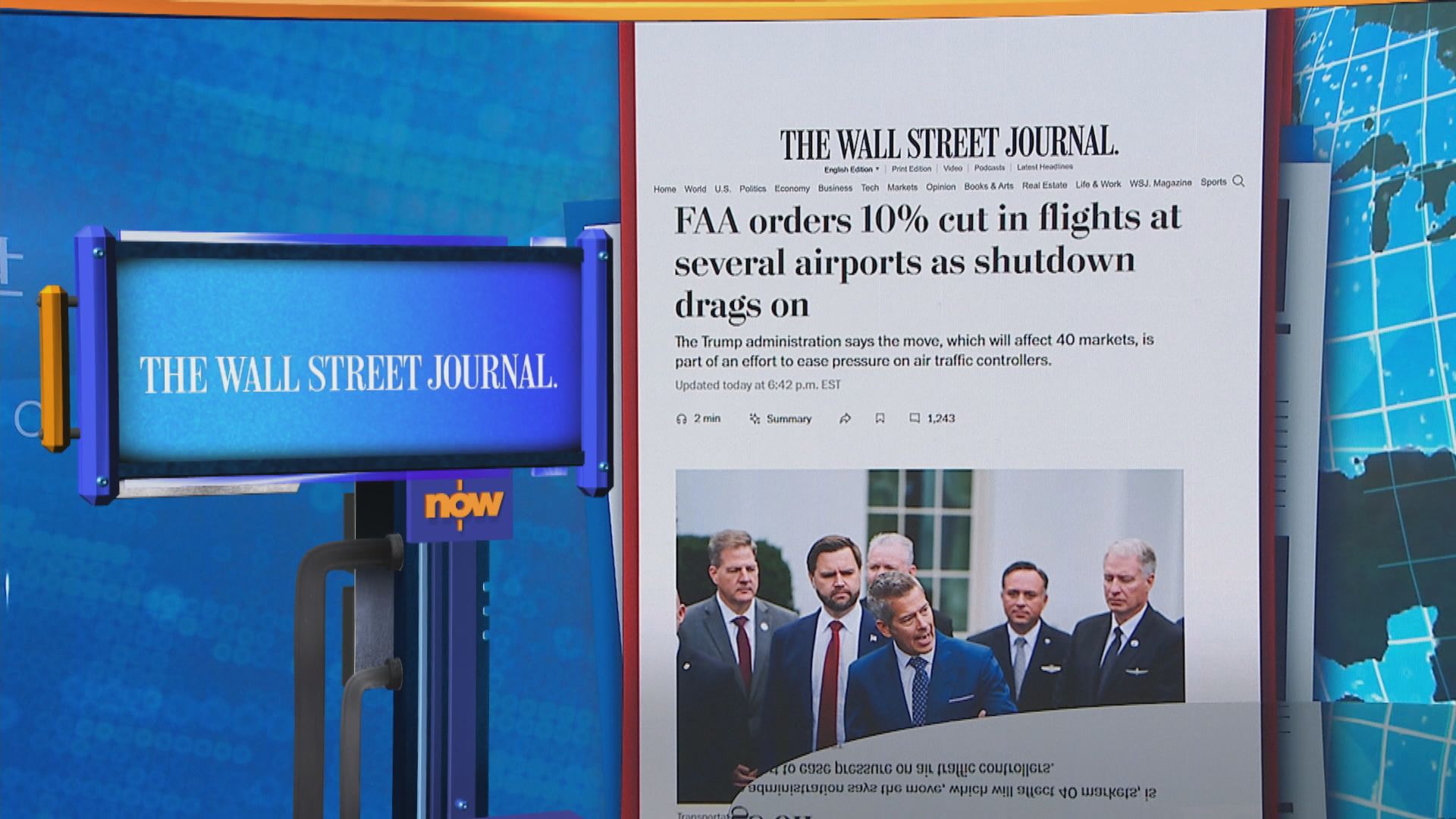 世味天下｜美國聯邦政府持續停擺　周五起40個主要機場削一成運力