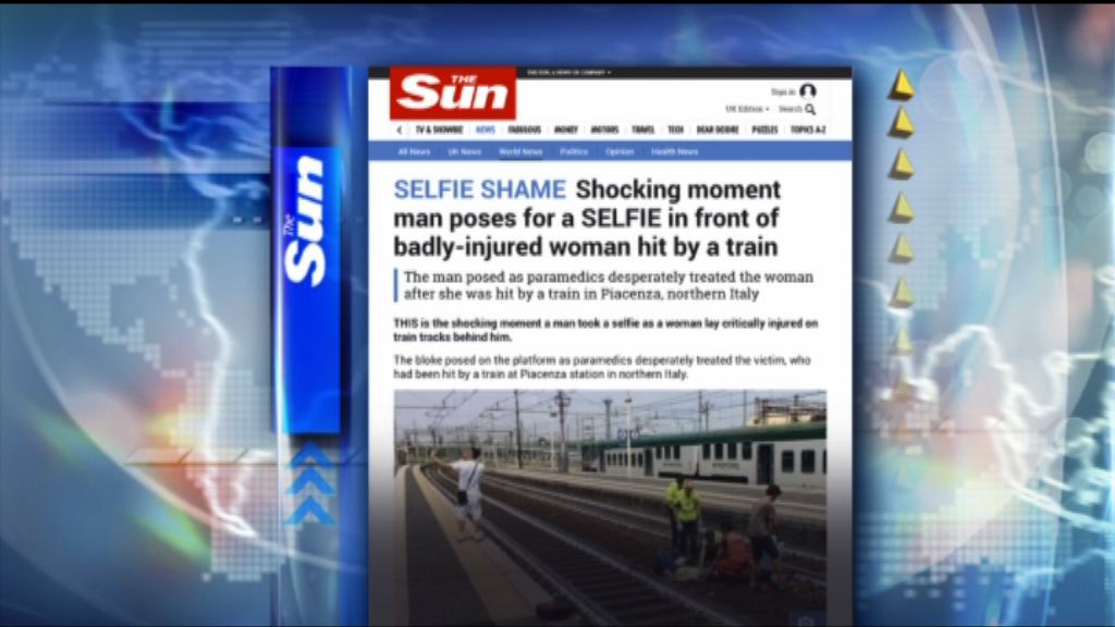 【環球薈報】意男子火車意外現場自拍惹公憤