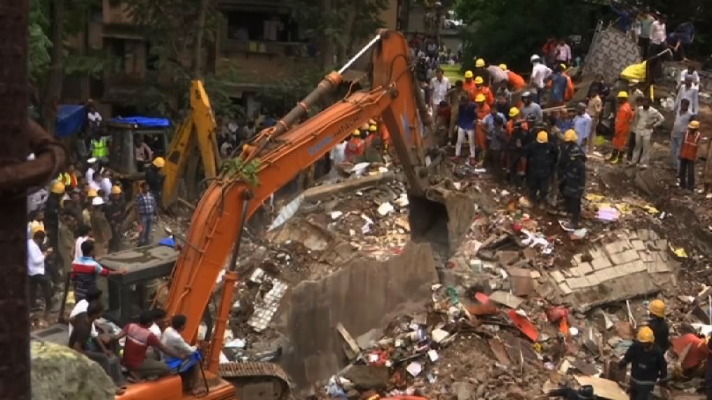 印度孟買樓宇倒塌造成多人死傷