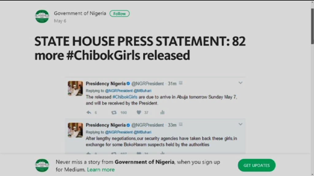 當局承認釋放博科聖地在囚成員換被擄女學生