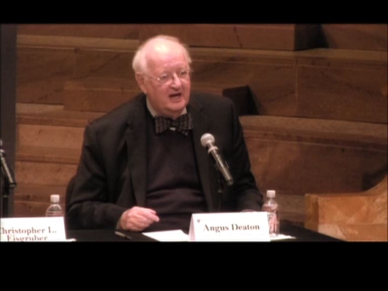 迪頓獲今年諾貝爾經濟學獎