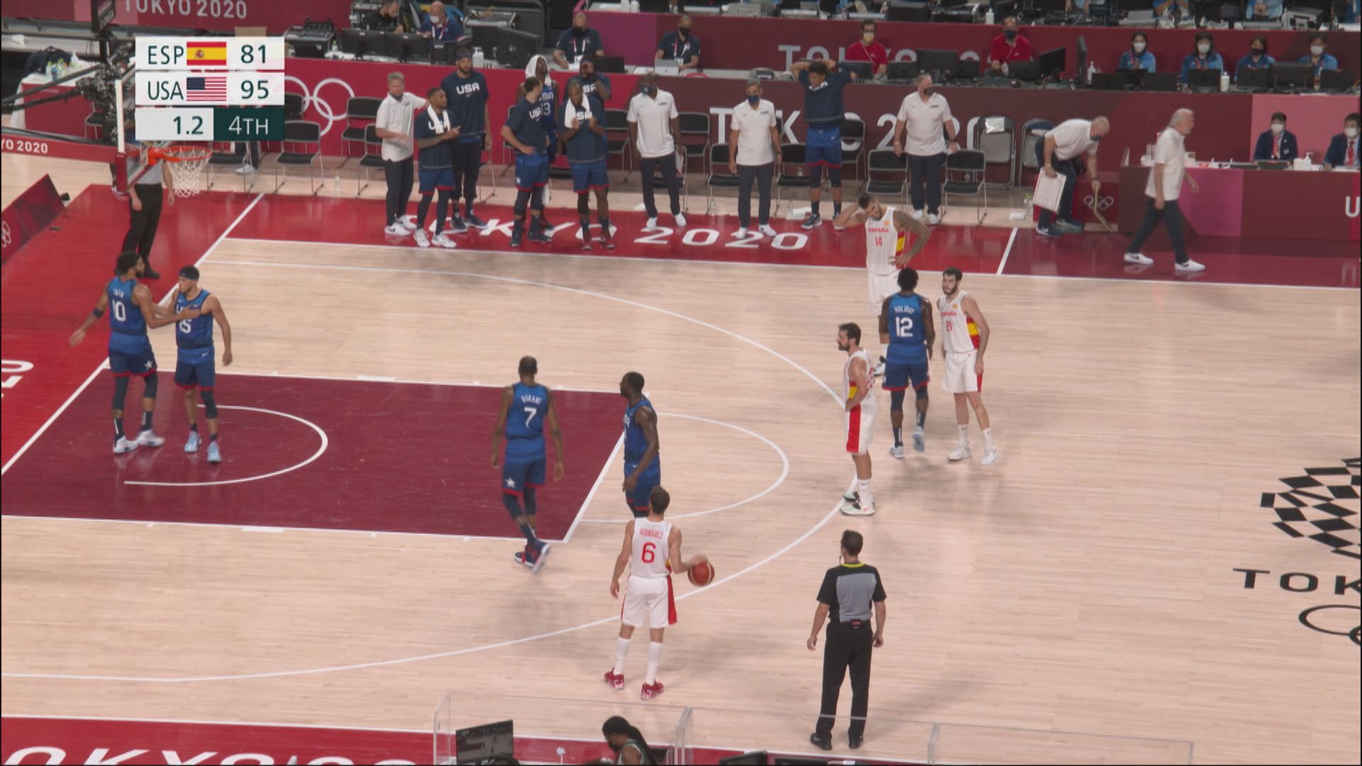 奧運男子籃球八強　美國95:81西班牙