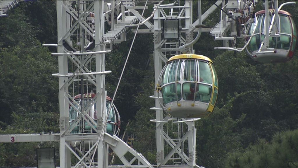 海洋公園纜車昨晚一度故障暫停