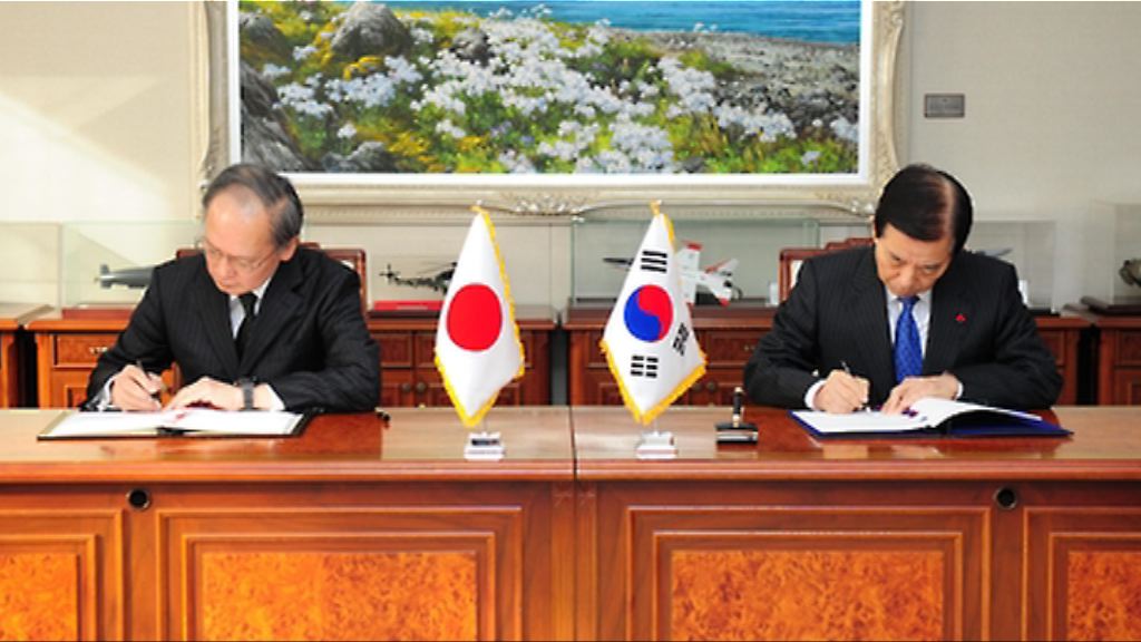 日韓簽署協定不經美國共享情報
