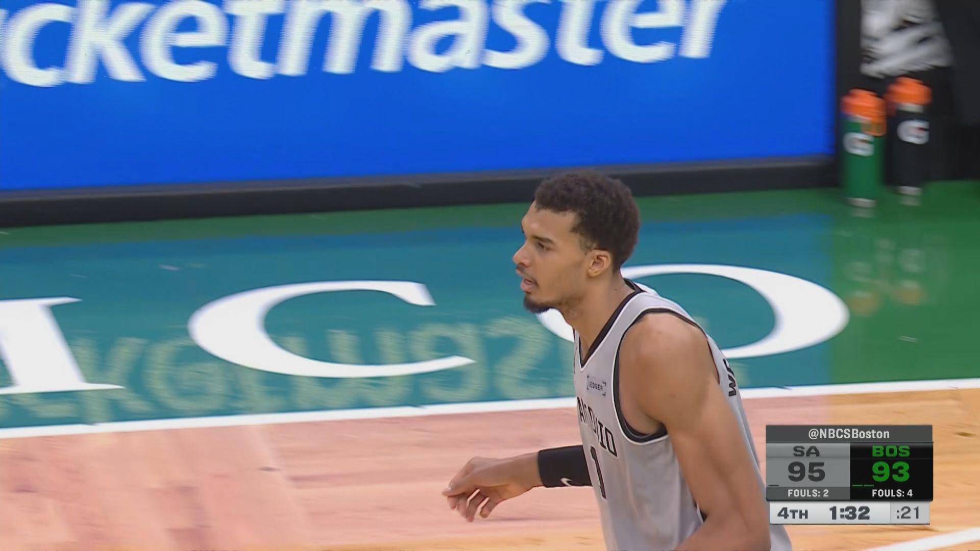 NBA：馬刺險勝塞爾特人100:95