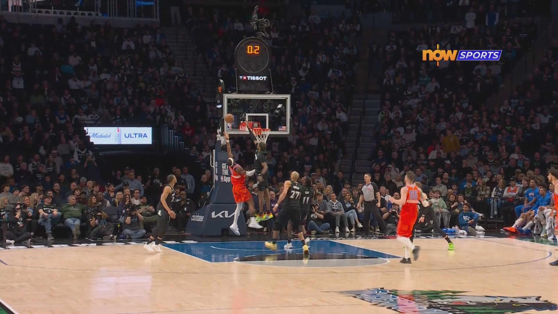 木狼主場擊敗雷霆取得三連勝