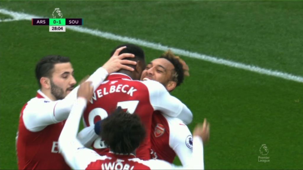 英超 阿仙奴 3：2 修咸頓