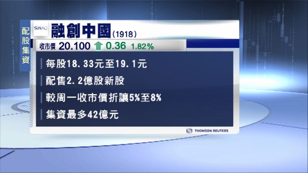 【重視現金流！】融創趁高「抽水」42億