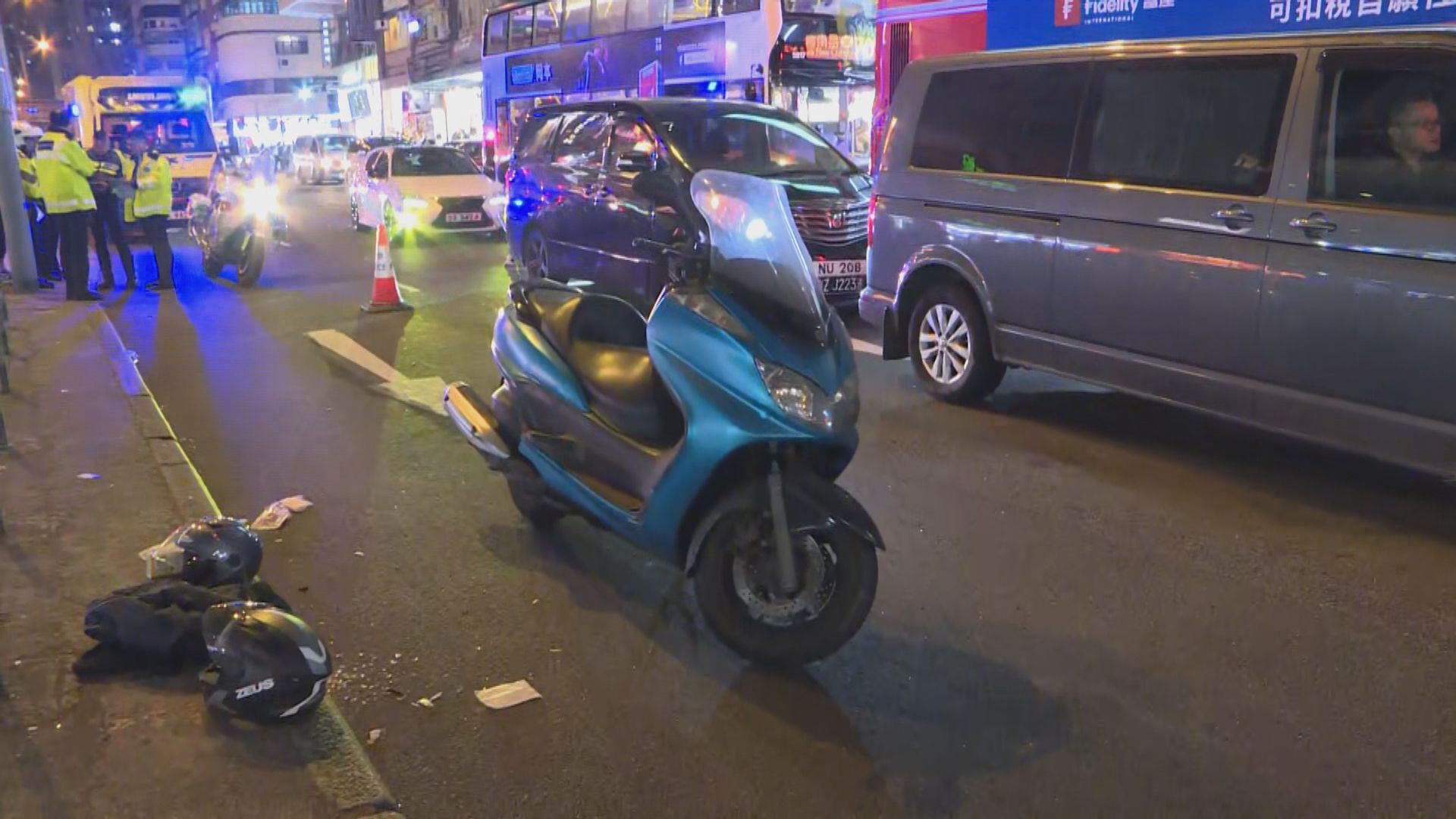 旺角電單車撞途人釀三人傷