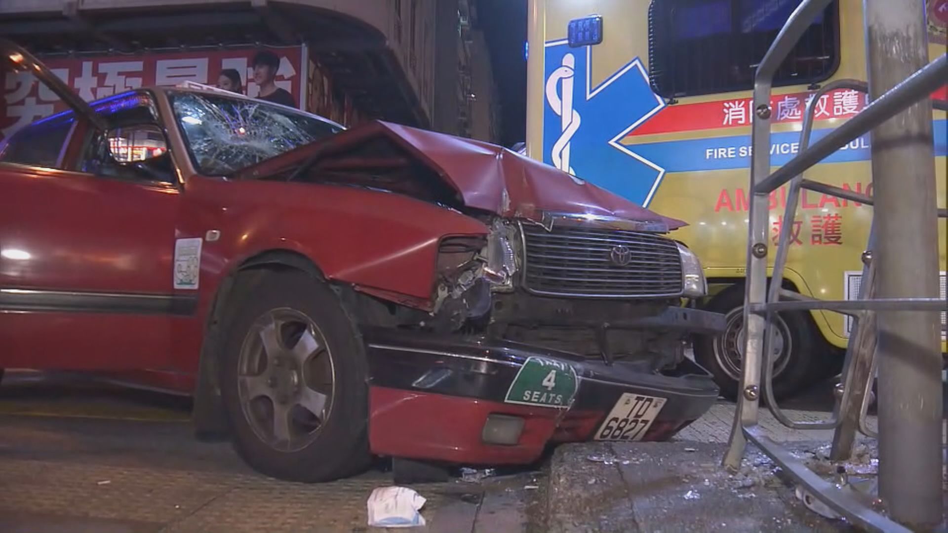 旺角的士撞倒過路男途人