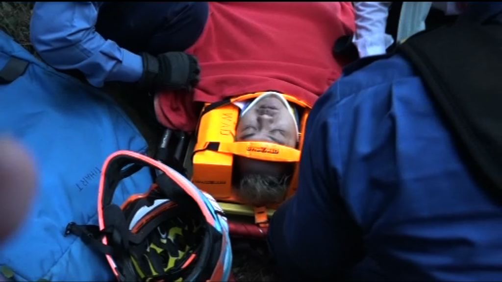 大帽山越野單車衝落山男子受傷