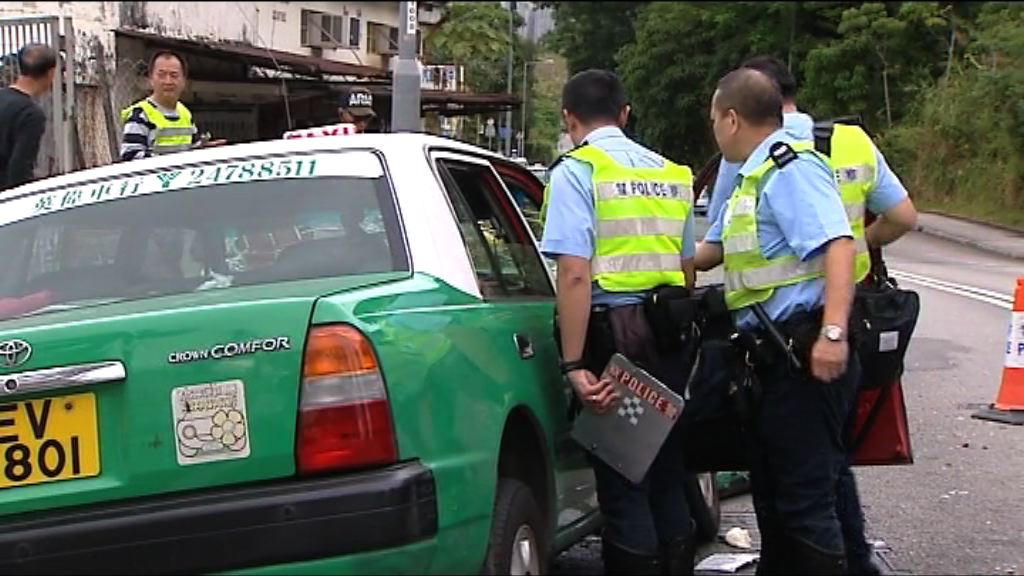 落馬洲路的士撞壆一死兩傷