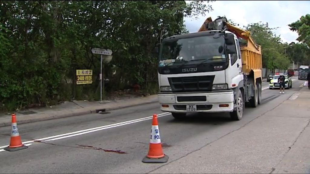 落馬洲內地女子遭泥頭車撞斃