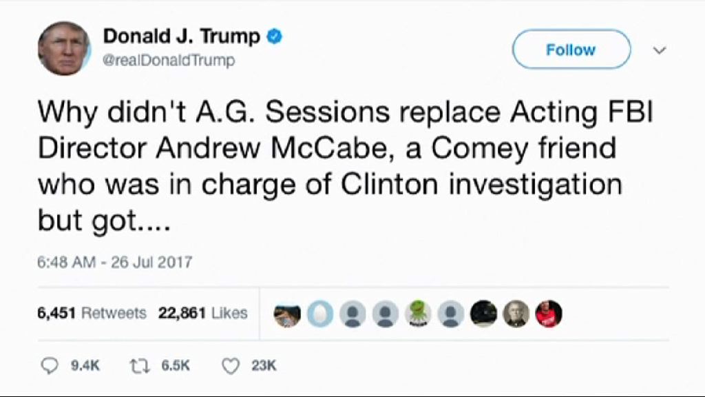 特朗普再度攻擊司法部長塞申斯