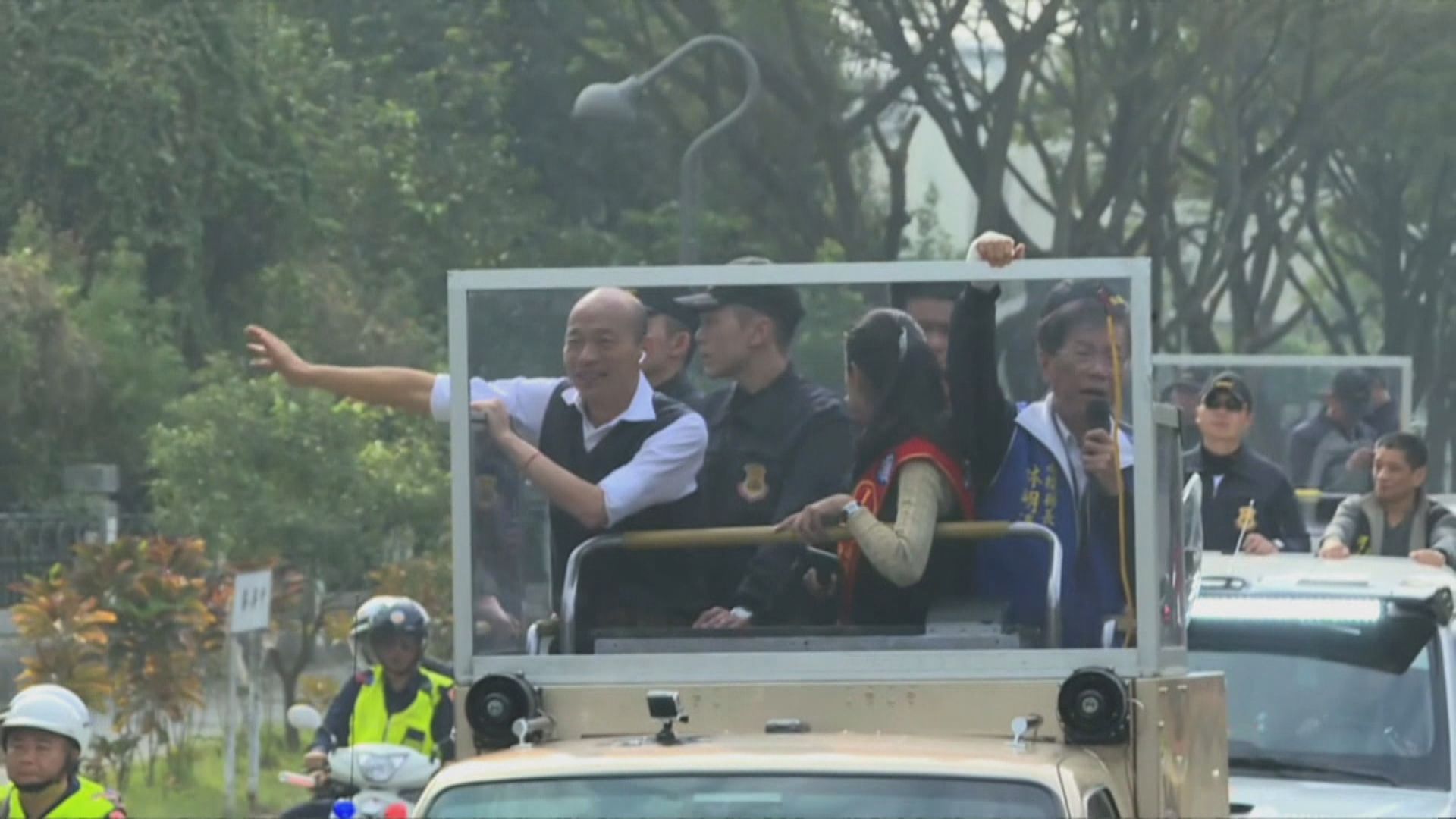 韓國瑜南投縣拉票　晚上高雄出席造勢大會