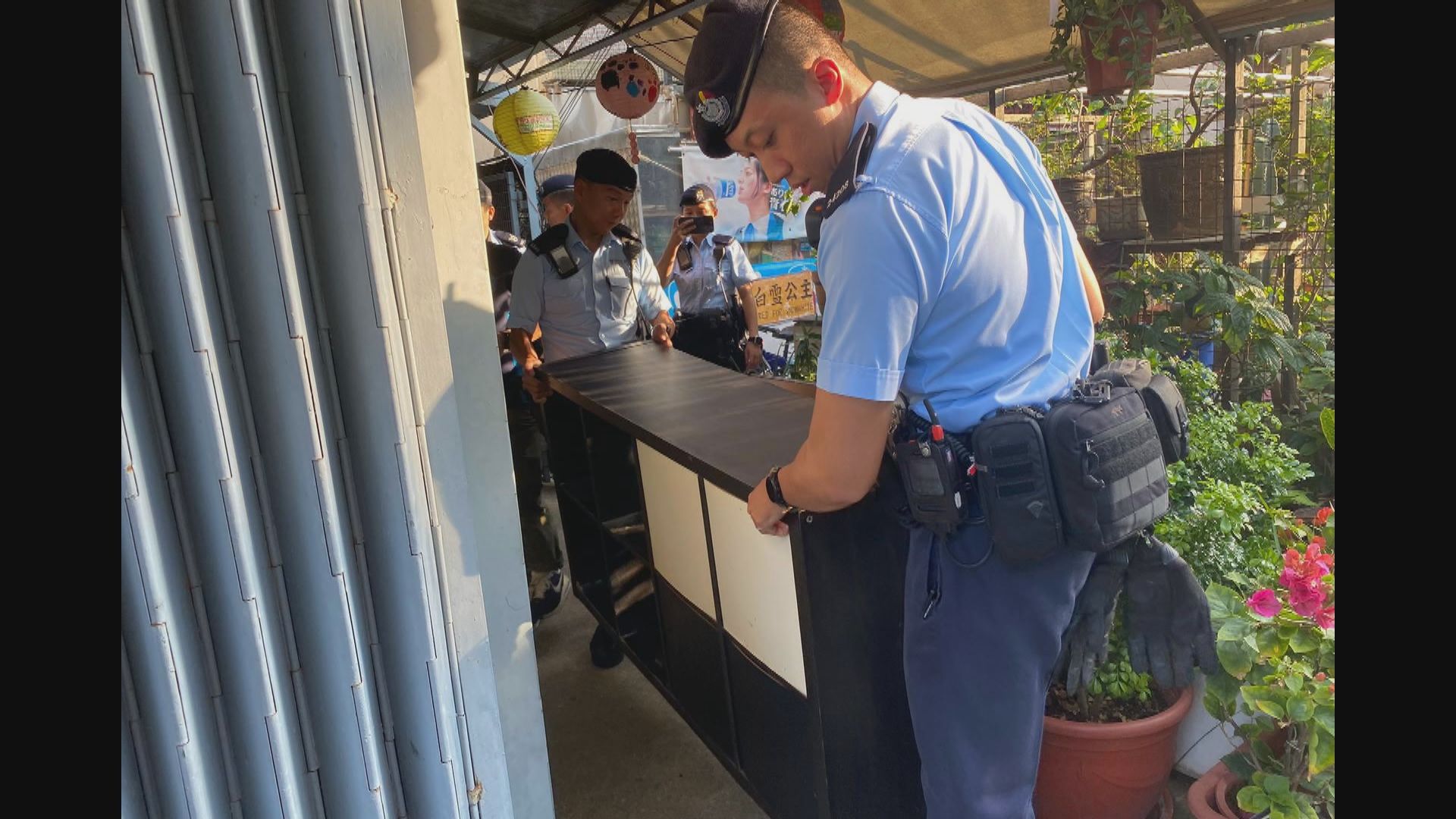 警員到低窪地區及村落防風宣傳