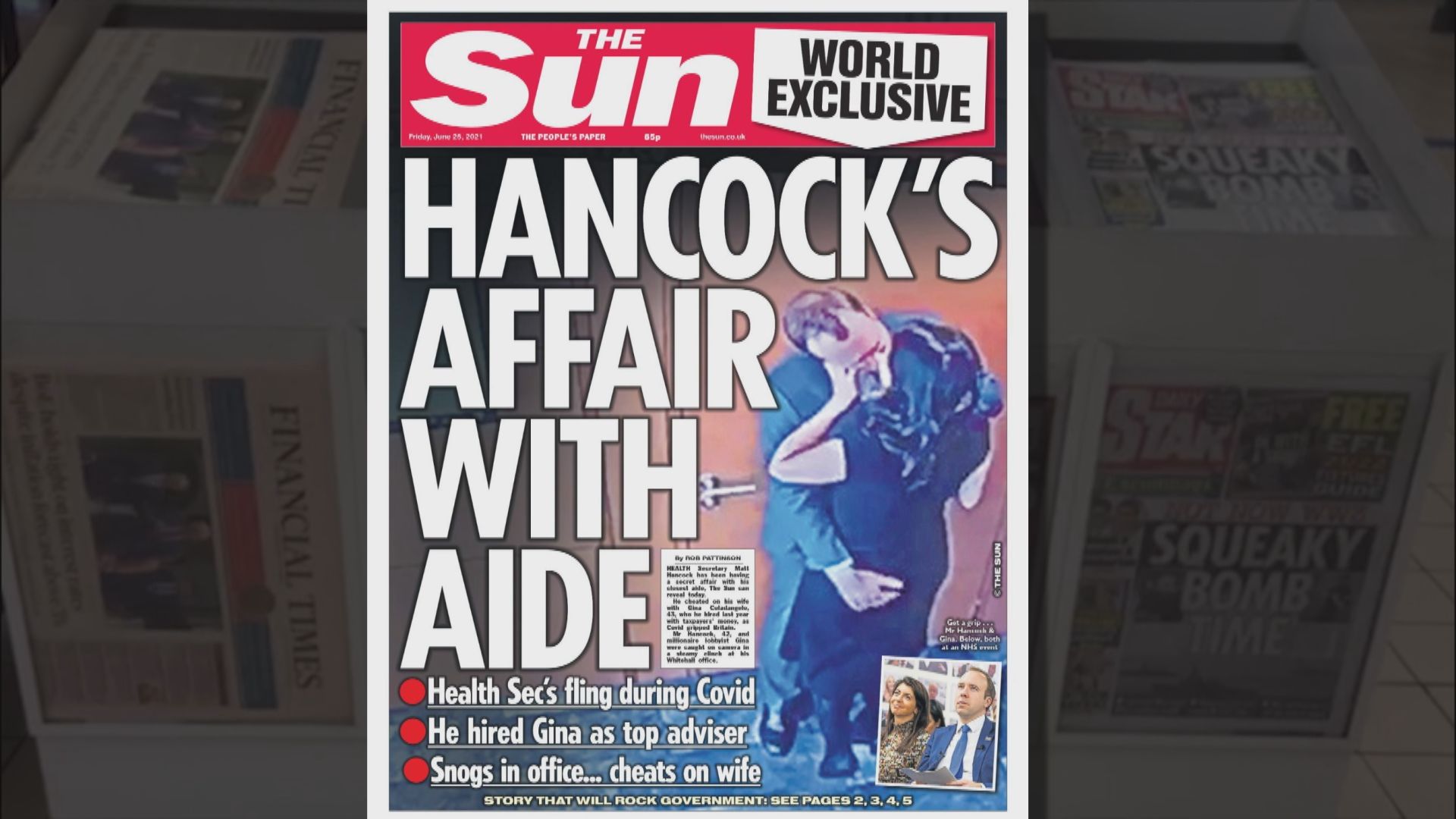 英國當局調查夏國賢擁吻女助手片段外洩是否涉保安漏洞