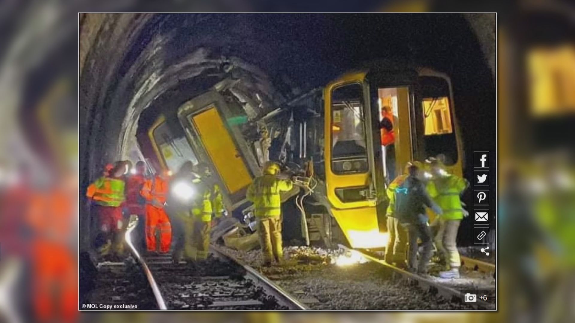 英國兩列載客火車相撞　17人送院