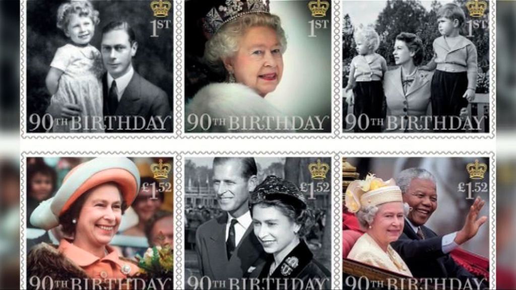 紀念郵票為英女王慶祝90大壽