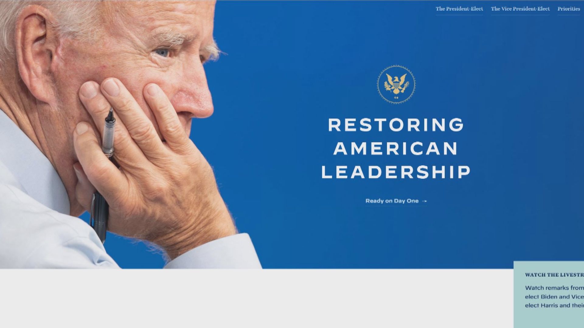 拜登展開籌組新政府工作　成立網站列四大優先事項