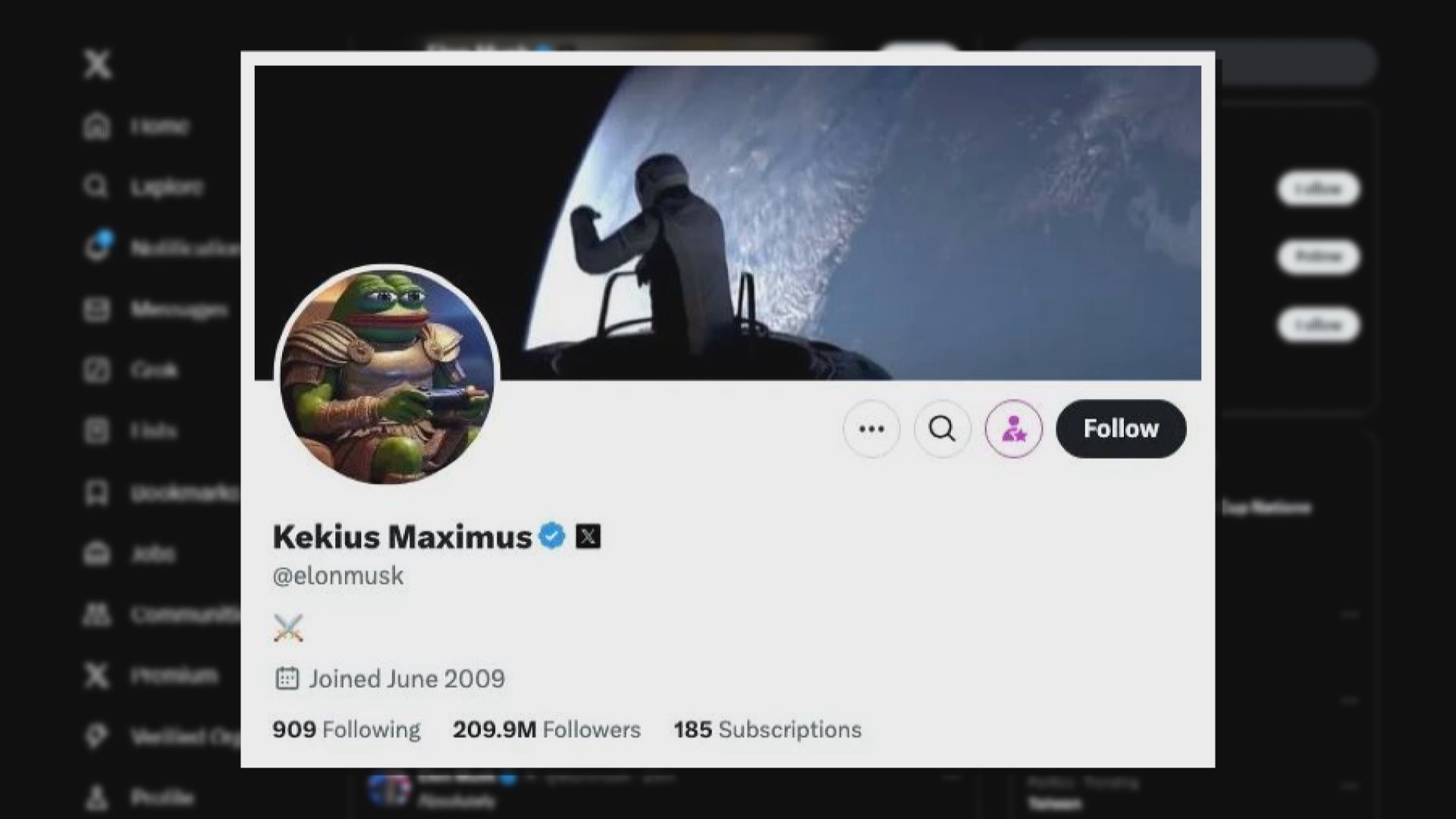 Kekius Maximus意思是...?】馬斯克X帳號一度改名換頭像同名迷因幣暴漲暴跌| Now 新聞