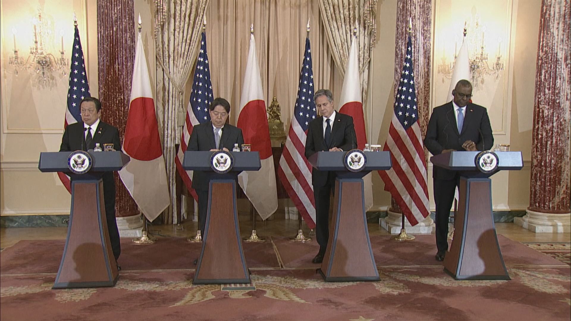 美日2+2會談　兩國強化聯盟應對中國挑戰