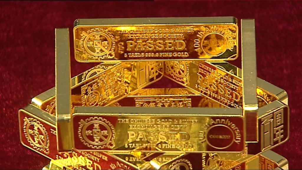 金價從三周高位回落　現貨金跌穿千三美元