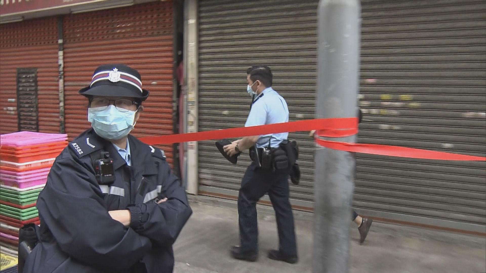 新填地街唐樓隔離令　警員駐守任何人不得進出