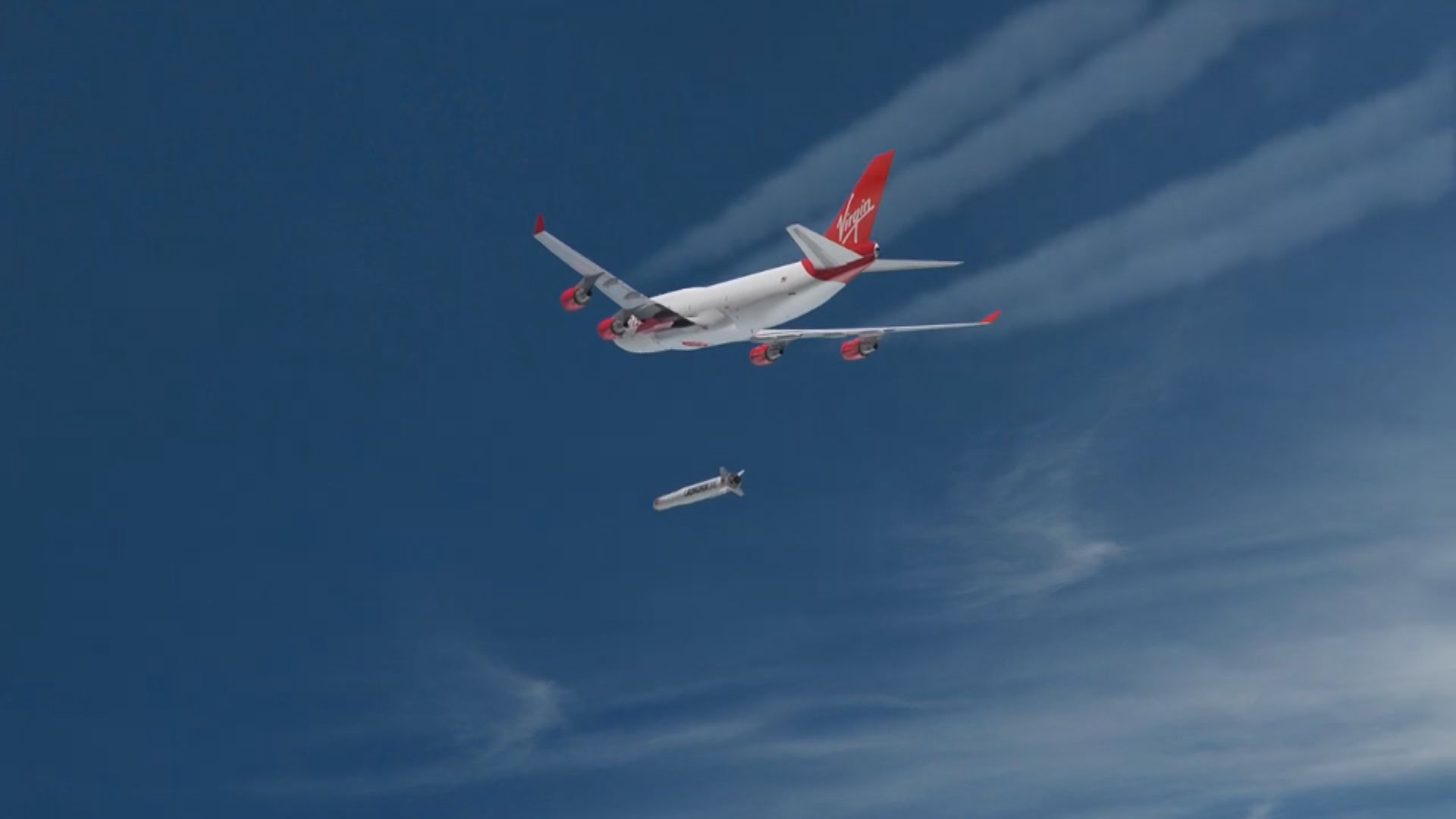 維珍軌道成功以空中發射火箭把人造衛星送入太空